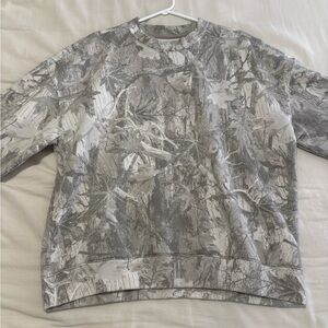 Hollister Gray Camouflage Crewneck Sweatshirt